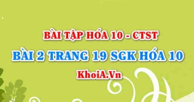 Bài 2 trang 19 SGK Hoá 10 Chân trời sáng tạo